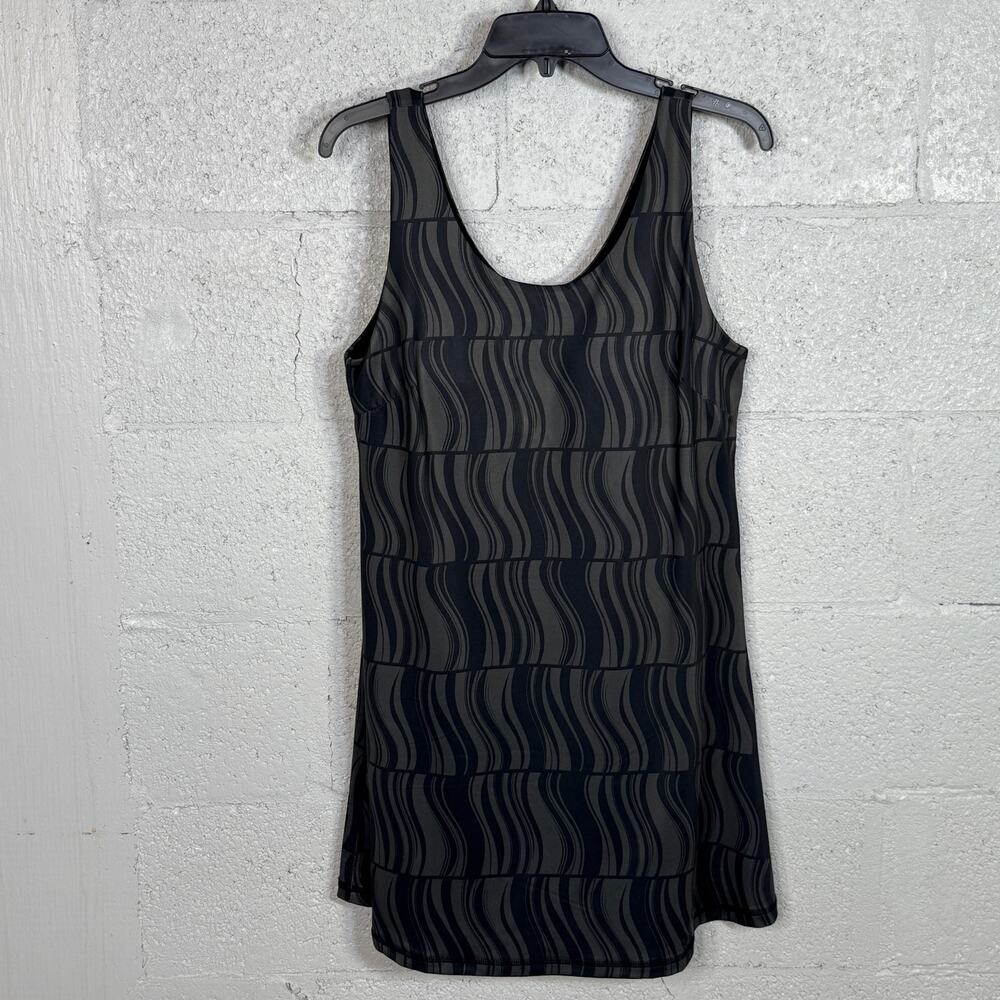 ID Ideology Women's Geo Performance tennis Dress deep black/grey large